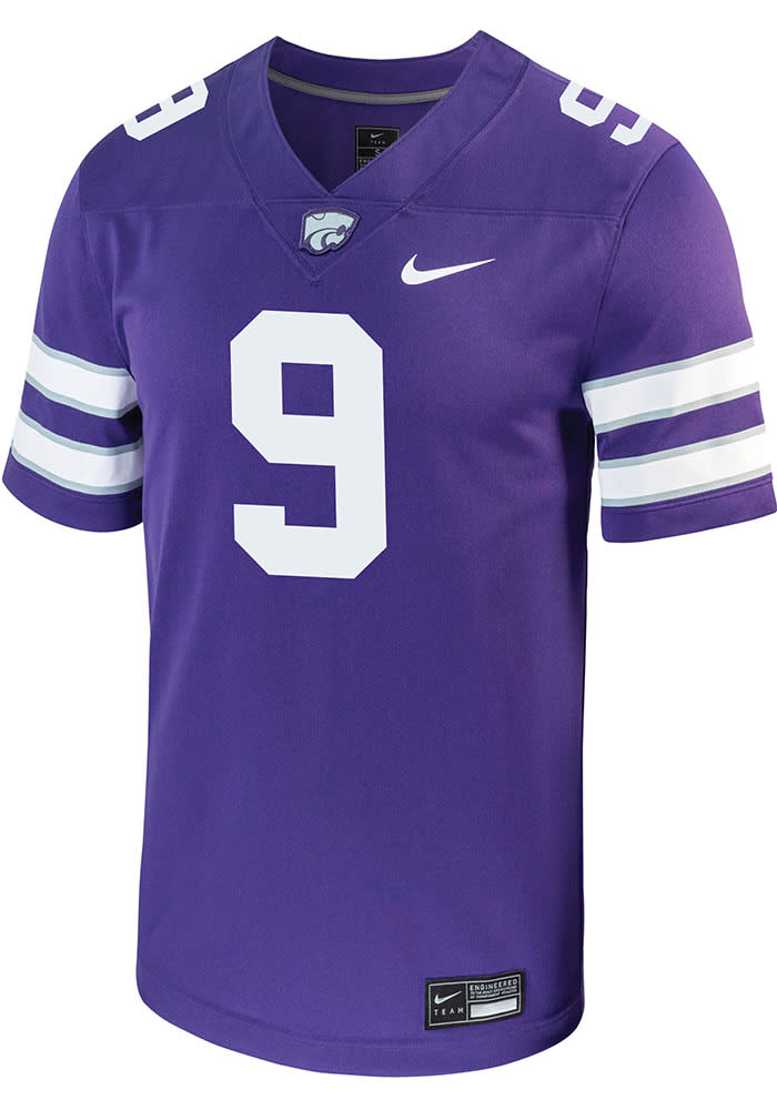 Affiliated L/S Football Top purple 紫 Donovan McIntosh Mens PURPLE K-State Wildcats NIL Game Football