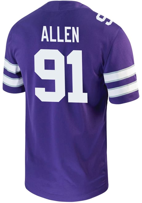 Jordan Allen Nike Mens Purple K-State Wildcats Game Name And Number Football Jersey