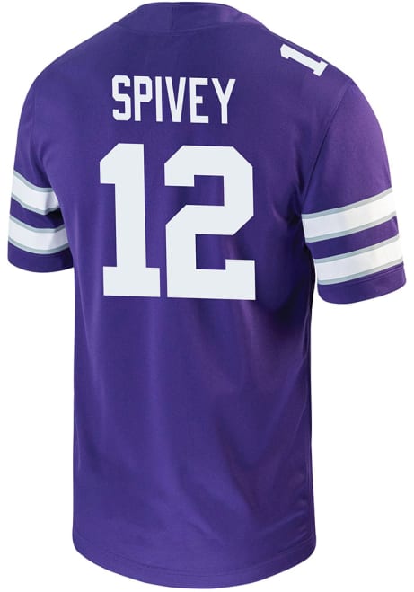 Tre Spivey Nike Mens Purple K-State Wildcats Game Name And Number Football Jersey