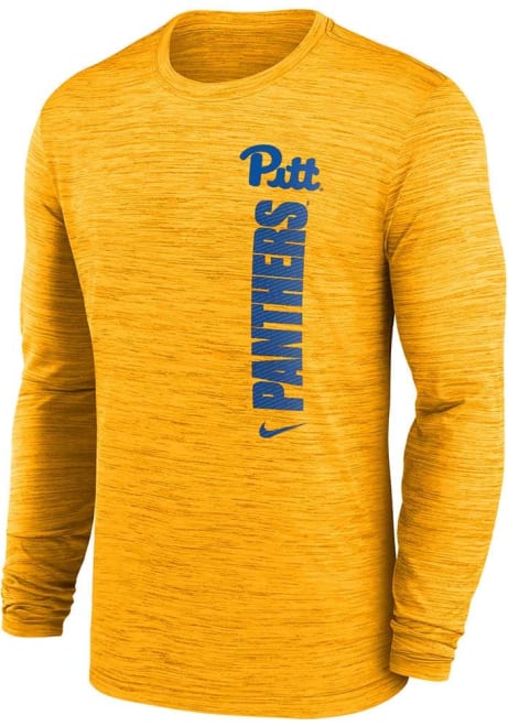 Mens Pitt Panthers Gold Nike Team Issue Velocity Long Sleeve T-Shirt