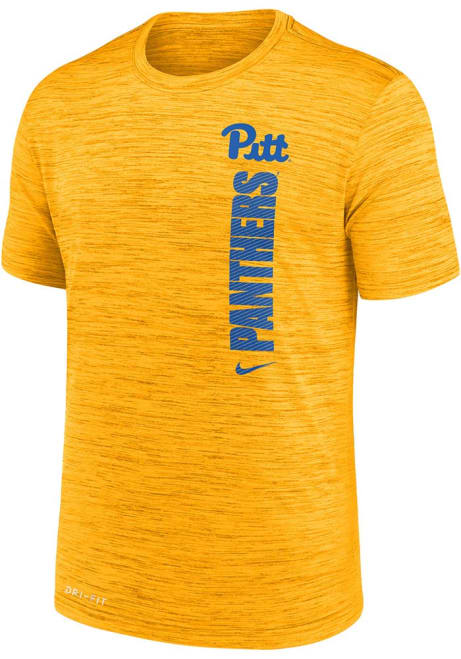 Pitt Panthers Gold Nike Team Issue Velocity Short Sleeve T Shirt