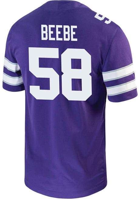 Camden Beebe Nike Mens Purple K-State Wildcats Game Name And Number Football Jersey