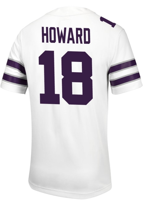 Will Howard Nike Mens White K-State Wildcats Game Name And Number Football Jersey