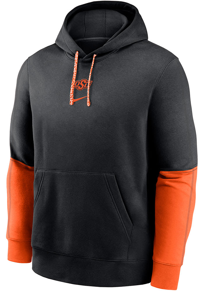 Nike Oklahoma State Cowboys Mens Sideline Club Fleece Gameday Hoodie BLACK