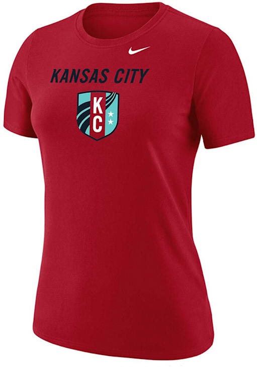 Nike KC Current Womens Red Cotton Word T-Shirt 19867847