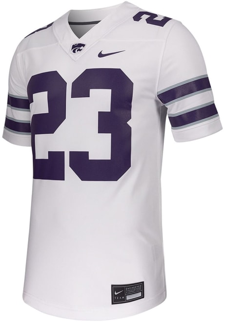 Mens K-State Wildcats White Nike Game Replica Football Jersey