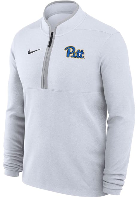 Mens Pitt Panthers White Nike Victory Qtr Zip Pullover