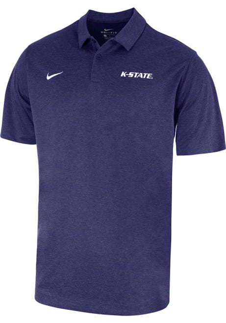 Mens K-State Wildcats Purple Nike Wordmark Short Sleeve Polo Shirt