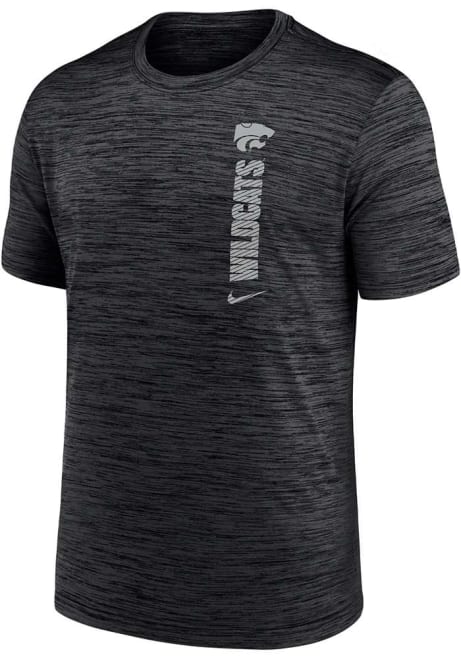 Youth K-State Wildcats Black Nike Velocity 24 Short Sleeve T-Shirt