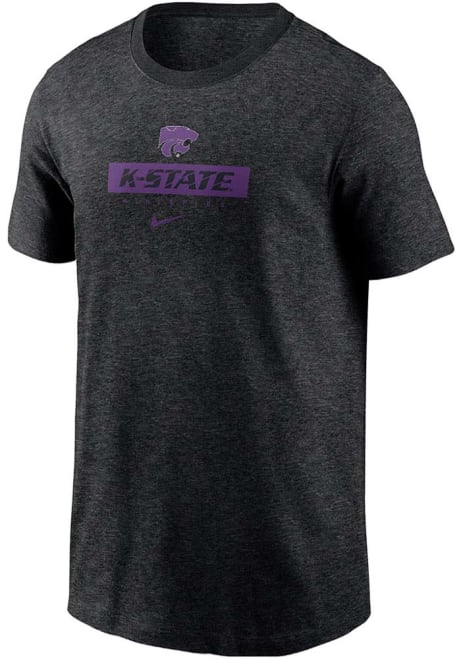 Boys K-State Wildcats Black Nike Team Issue 24 Design Short Sleeve T-Shirt