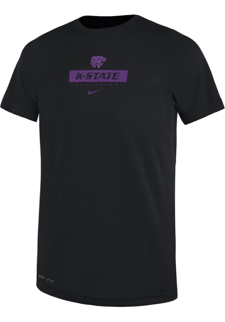 Boys K-State Wildcats Black Nike Team Issue 24 Short Sleeve T-Shirt