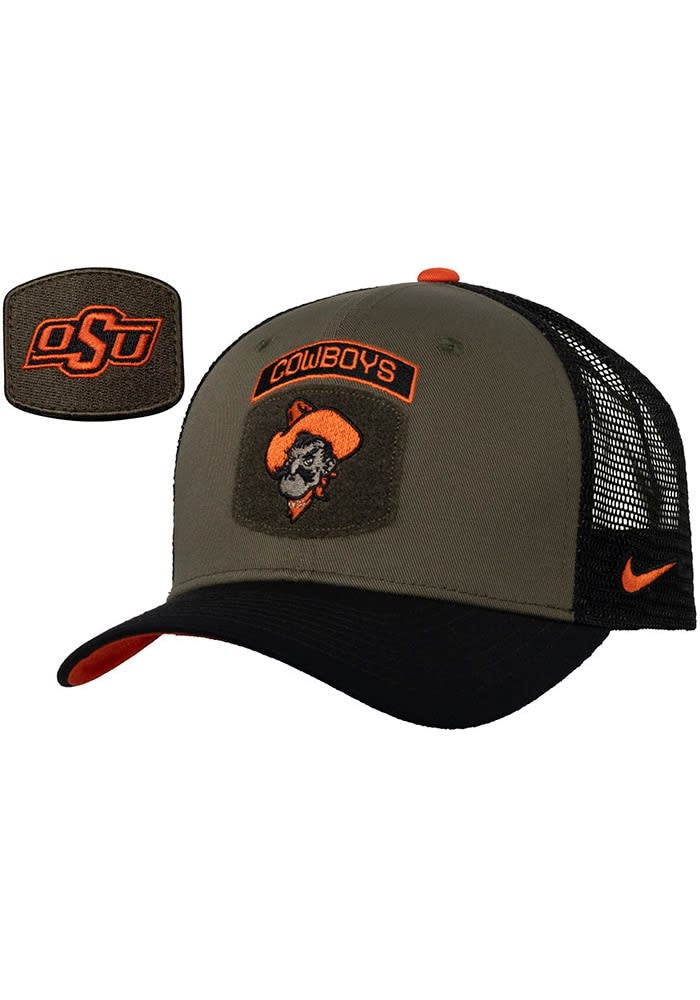 Nike Oklahoma State Cowboys Mesh Back Rise Adjustable Hat GREEN