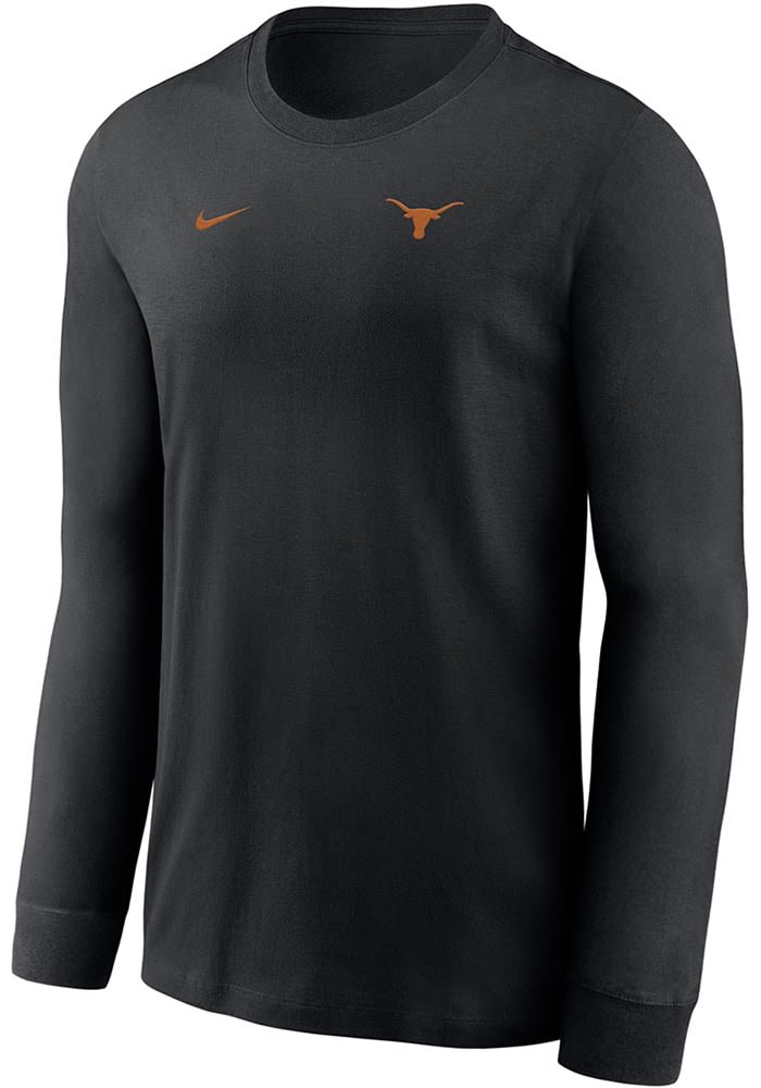 Nike Texas Longhorns Youth BLACK Small Logo Long Sleeve T-Shirt