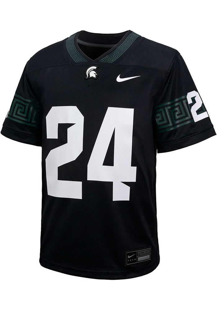 Nike Boys BLACK Michigan State Spartans Alt 2 No 24 Football