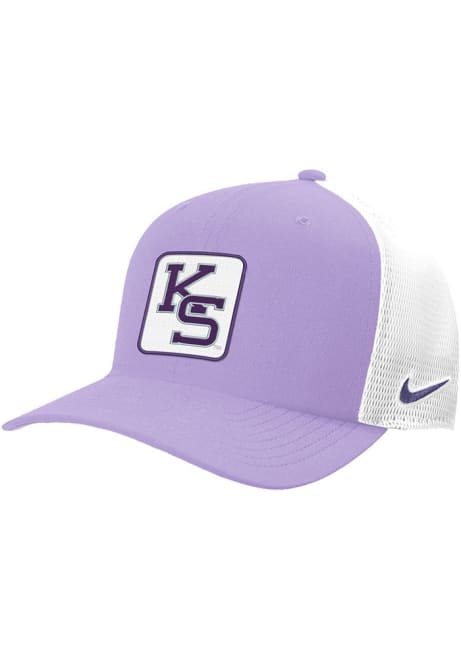 Nike Lavender K-State Wildcats Wordmark Logo Trucker C99 Adjustable Hat