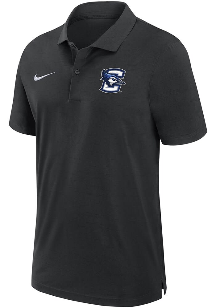 Nike Creighton Bluejays Mens Grey Sideline DriFIT Gameday Woven Short Sleeve Polo