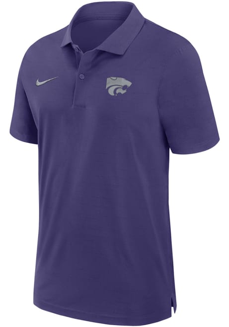 Mens K-State Wildcats Purple Nike Sideline DriFIT Gameday Woven Short Sleeve Polo Shirt