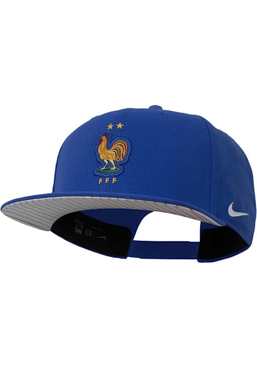 France National Team Nike BLUE Crest Pro Flat Bill Snapback Hat