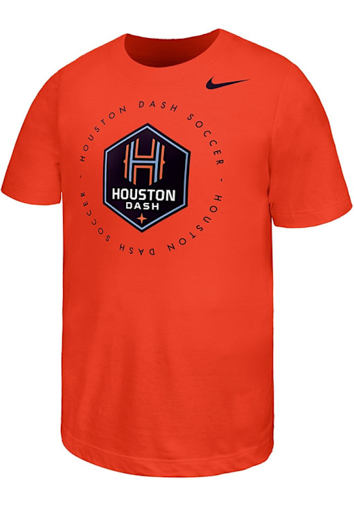 Nike Houston Dash Youth ORANGE Hexagon Short Sleeve Tee 19869369