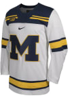 Main image for Nike  Michigan Wolverines Mens White Replica Hockey Hockey Jersey