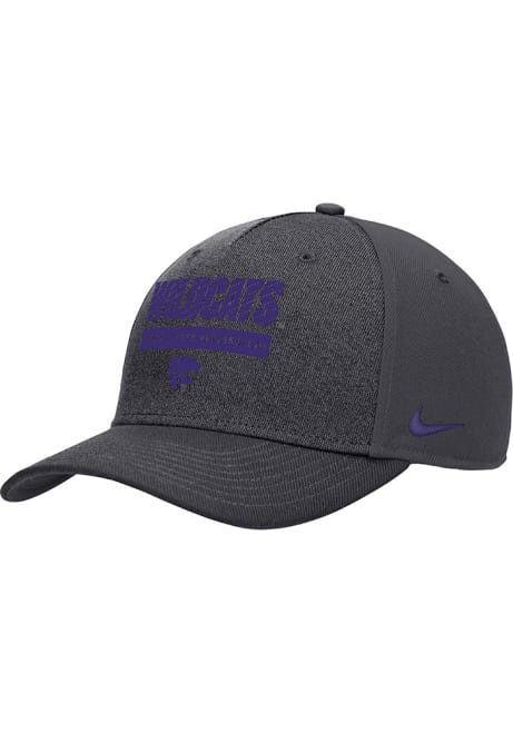 Nike Grey K-State Wildcats Club Cap Unstructured Adjustable Hat