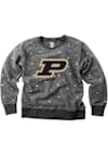 Main image for Girls Purdue Boilermakers Black Wes and Willy Shimmer Star Long Sleeve Crew Sweatshirt