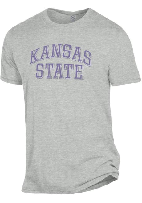 K-State Wildcats Silver Alternative Apparel Keeper Short Sleeve Fashion T Shirt
