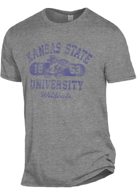 K-State Wildcats Charcoal Alternative Apparel Keeper Short Sleeve Fashion T Shirt