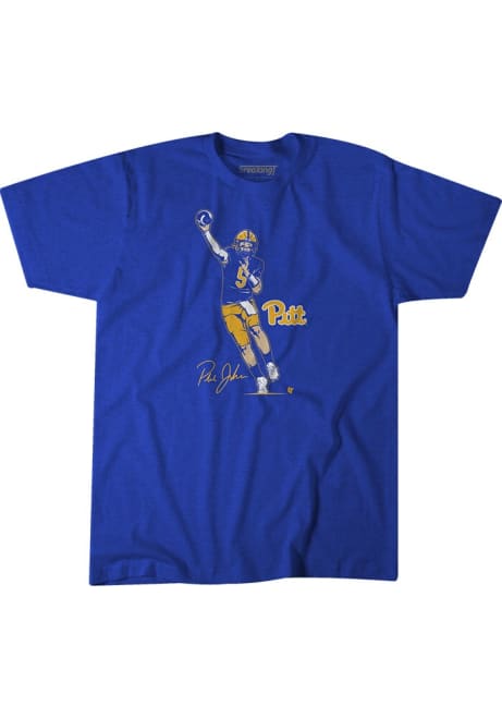 Phil Jurkovec BreakingT Mens Blue Pitt Panthers Phil Jurkovec Player T Shirt