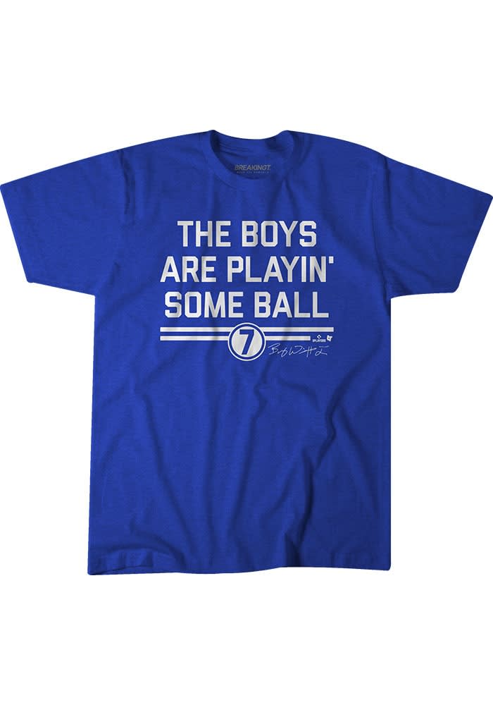 Bobby Witt Jr Kansas City Royals Boys Are Playin Some Ball Short Sleeve Fashion Player T Shirt ROYAL