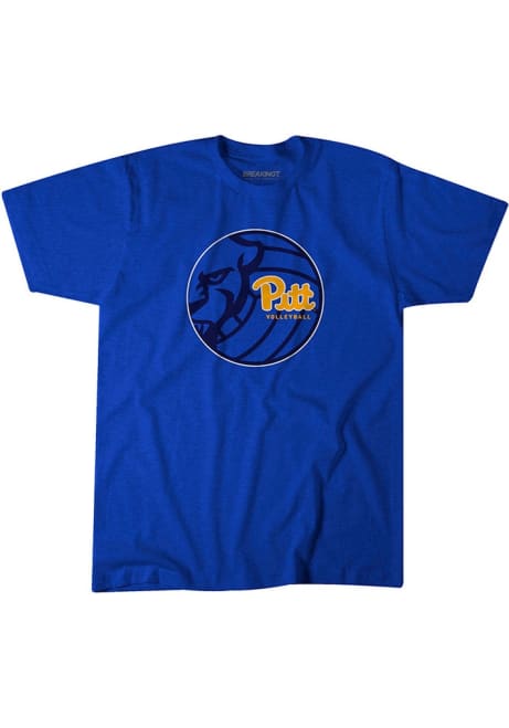 Pitt Panthers Blue BreakingT Volleyball Short Sleeve Fashion T Shirt