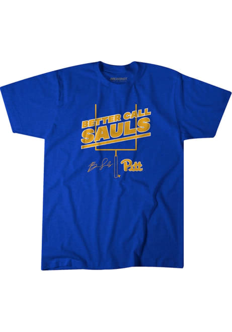 Ben Sauls BreakingT Mens Blue Pitt Panthers Better Call Sauls Fashion Player T Shirt