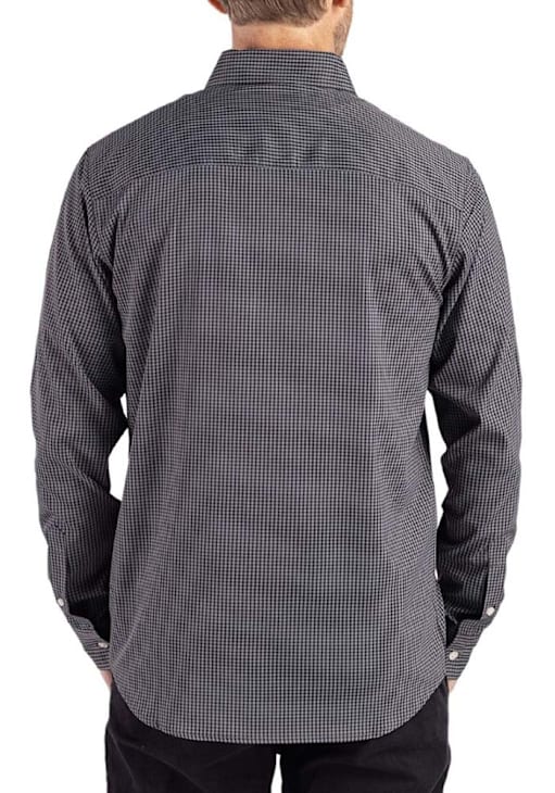 Cutter and Buck Clemson Tigers Mens Black Skyline Long Sleeve Dress Shirt, Black, Size 4XT