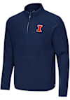 Main image for Mens Illinois Fighting Illini Navy Blue Antigua Step Up Qtr Zip Pullover