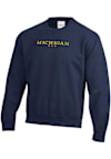 Main image for Mens Navy Blue Michigan Wolverines Embroidered Dad Crew Sweatshirt