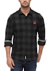 Main image for Mens Black Nebraska Cornhuskers Thatcher Hero Knit Long Sleeve Dress Shirt