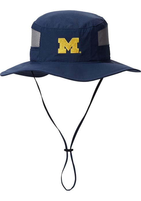 Columbia Michigan Wolverines Navy Blue Bora Bora Booney II Bucket Hat