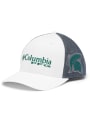 Michigan State Spartans Columbia CLG PFG Mesh Adjustable Hat - White