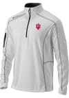 Main image for Mens Indiana Hoosiers White Columbia Shotgun Qtr Zip Pullover