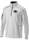 Main image for Mens Iowa Hawkeyes White Columbia Shotgun Qtr Zip Pullover