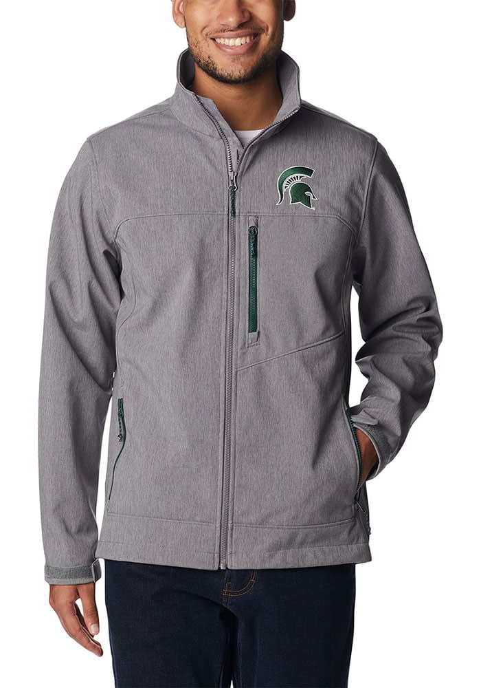 Columbia Michigan State Spartans Mens Grey Ascender II Softshell Heavyweight Jacket