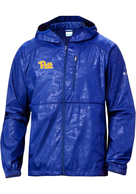 Mens Pitt Panthers Blue Columbia Camo Flash Forward Light Weight Jacket