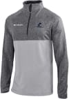 Main image for Columbia Miami Marlins Mens Grey Heat Seal Omni-Wick Rockin It Long Sleeve 1/4 Zip Pullover