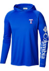 Main image for Columbia Texas Rangers Mens Blue Heat Seal Terminal Tackle Long Sleeve Hoodie