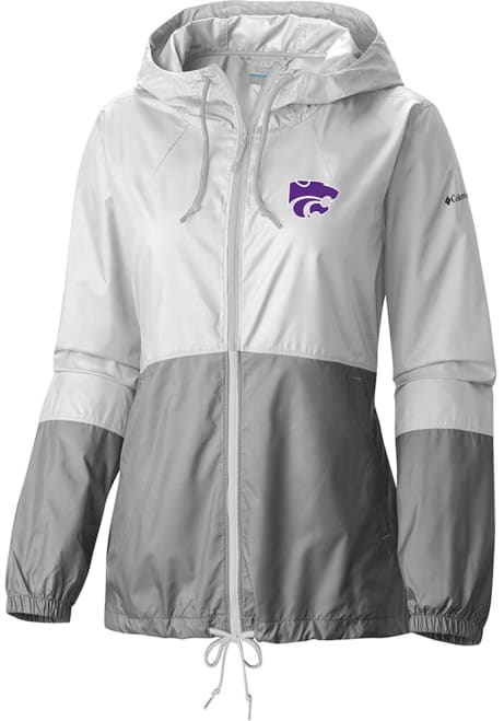 Womens K-State Wildcats White Columbia Flash Forward Light Weight Jacket