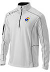 Main image for Columbia Kansas Jayhawks Mens White Shotgun Long Sleeve Qtr Zip Pullover
