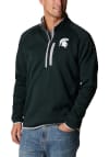 Main image for Columbia Michigan State Spartans Mens Green Canyon Point Sweater Fleece Long Sleeve 1/4 Zip Pull..