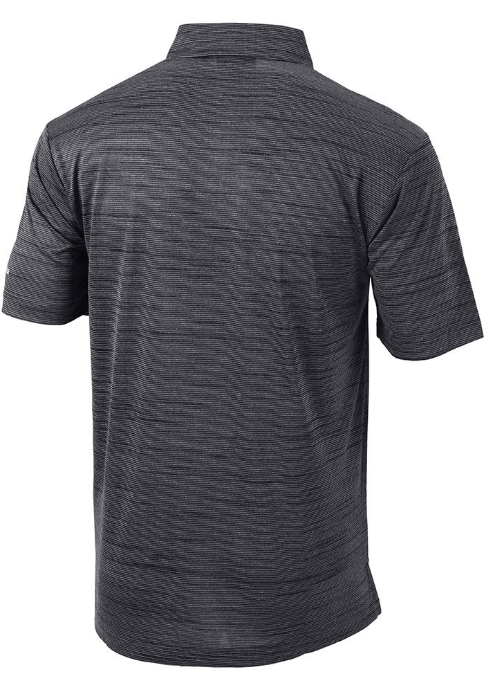 Columbia Mens BLACK K-State Wildcats Set Short Sleeve Polo Shirt