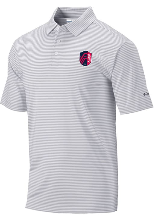 Columbia St Louis City SC Mens Grey Club Invite Short Sleeve Polo