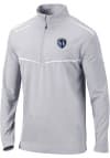 Main image for Columbia Sporting Kansas City Mens Grey Scorecard Long Sleeve 1/4 Zip Pullover